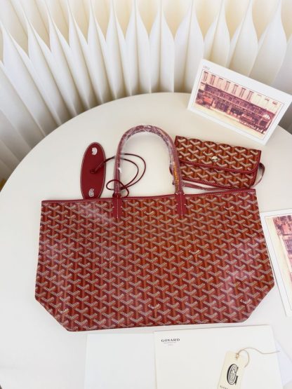 Goyard Saint Louis PM Bag Tote Bags Red #3355 - Image 17