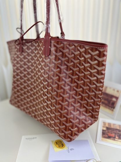  Goyard Saint Louis PM Bag Tote Bags Red #3355 - Image 11