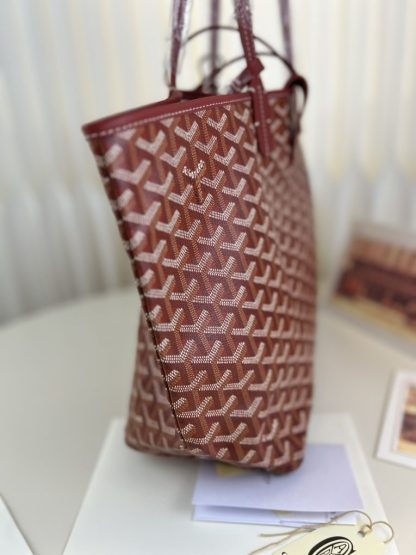  Goyard Saint Louis PM Bag Tote Bags Red #3355 - Image 14