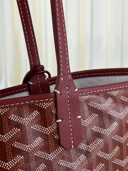  Goyard Saint Louis PM Bag Tote Bags Red #3355 - Image 5