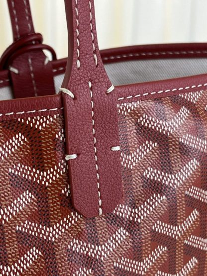  Goyard Saint Louis PM Bag Tote Bags Red #3355 - Image 8