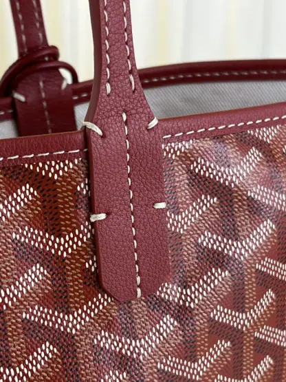  Goyard Saint Louis PM Bag Tote Bags Red #3355 - Image 8