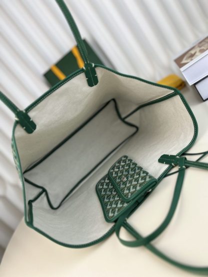  Goyard Saint Louis PM Bag Tote Bags Green #3358 - Image 6