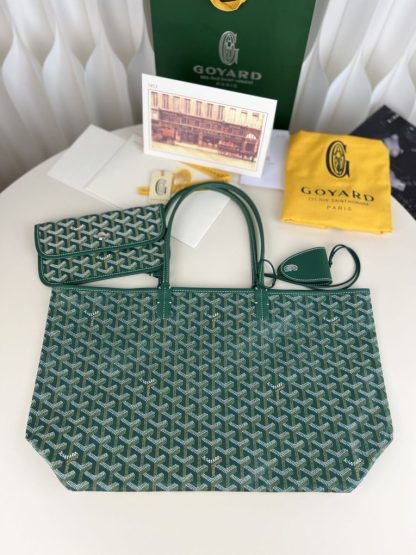  Goyard Saint Louis PM Bag Tote Bags Green #3358 - Image 9