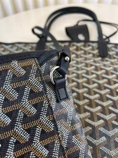  Goyard Saint Louis PM Bag Tote Bags Black #3360 - Image 7