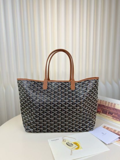  Goyard Saint Louis PM Bag Tote Bags Black & Tan #3359 - Image 13