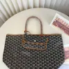  Goyard Saint Louis PM Bag Tote Bags Black & Tan #3359 - Image 15