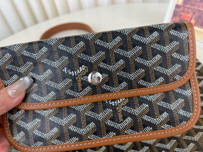  Goyard Saint Louis PM Bag Tote Bags Black & Tan #3359 - Image 11