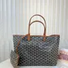  Goyard Saint Louis PM Bag Tote Bags Black & Tan #3359 - Image 16