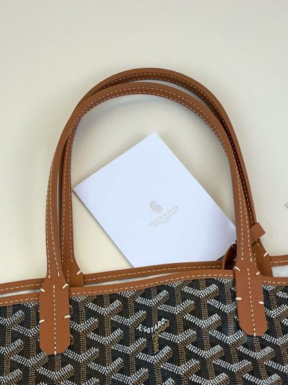  Goyard Saint Louis PM Bag Tote Bags Black & Tan #3359 - Image 3