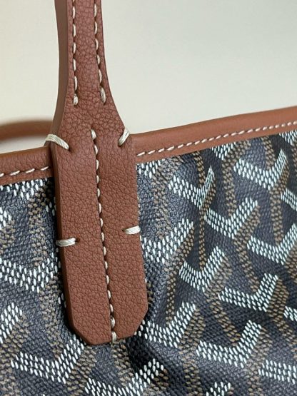  Goyard Saint Louis PM Bag Tote Bags Black & Tan #3359 - Image 4