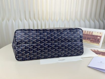  Goyard Saint Louis PM Bag Tote Bags Navy Blue #3362 - Image 13