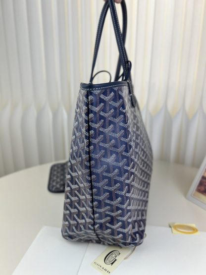  Goyard Saint Louis PM Bag Tote Bags Navy Blue #3362 - Image 16