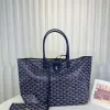  Goyard Saint Louis PM Bag Tote Bags Navy Blue #3362 - Image 17