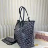  Goyard Saint Louis PM Bag Tote Bags Navy Blue #3362 - Image 18