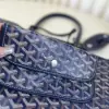  Goyard Saint Louis PM Bag Tote Bags Navy Blue #3362 - Image 5
