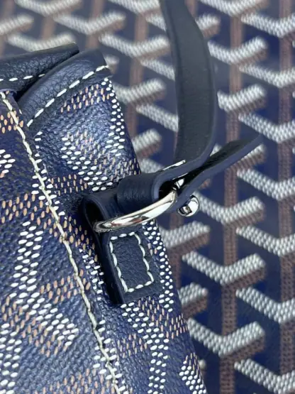  Goyard Saint Louis PM Bag Tote Bags Navy Blue #3362 - Image 7