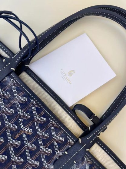  Goyard Saint Louis PM Bag Tote Bags Navy Blue #3362 - Image 8