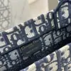  Small Dior Book Tote Ecru and Blue Dior Oblique Embroidery #3275 - Image 9