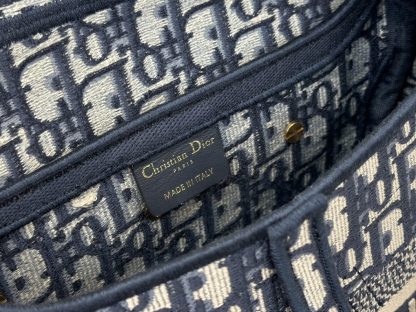  Saddle Bag Blue Dior Oblique Embroidery #3257 - Image 11