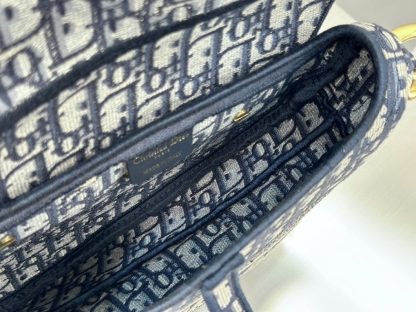  Saddle Bag Blue Dior Oblique Embroidery #3257 - Image 12