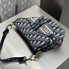  Saddle Bag Blue Dior Oblique Embroidery #3257 - Image 18