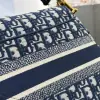  Saddle Bag Blue Dior Oblique Embroidery #3257 - Image 4