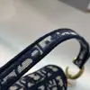  Saddle Bag Blue Dior Oblique Embroidery #3257 - Image 6
