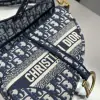  Saddle Bag Blue Dior Oblique Embroidery #3257 - Image 10
