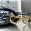  Saddle Bag Blue Dior Oblique Embroidery #3257 - Image 2