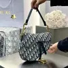  Dior Saddle Bag with Strap Blue Dior Oblique Jacquard #3255 - Image 13