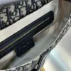  Dior Saddle Bag with Strap Blue Dior Oblique Jacquard #3255 - Image 14