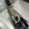 Dior Saddle Bag with Strap Blue Dior Oblique Jacquard #3255 - Image 16