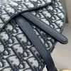  Dior Saddle Bag with Strap Blue Dior Oblique Jacquard #3255 - Image 4
