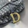  Dior Saddle Bag with Strap Blue Dior Oblique Jacquard #3255 - Image 5