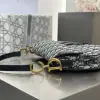 Dior Saddle Bag with Strap Blue Dior Oblique Jacquard #3255 - Image 7