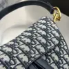  Dior Saddle Bag with Strap Blue Dior Oblique Jacquard #3255 - Image 3
