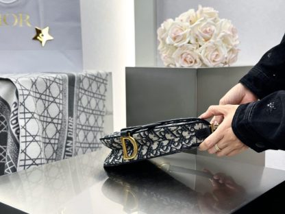  Mini Saddle Bag with Strap Blue Dior Oblique Jacquard #3256 - Image 9