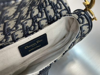  Mini Saddle Bag with Strap Blue Dior Oblique Jacquard #3256 - Image 8