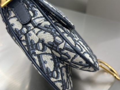  Mini Saddle Bag with Strap Blue Dior Oblique Jacquard #3256 - Image 16