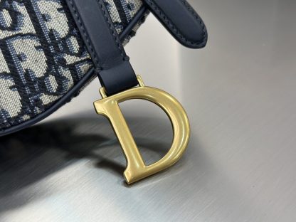  Mini Saddle Bag with Strap Blue Dior Oblique Jacquard #3256 - Image 15