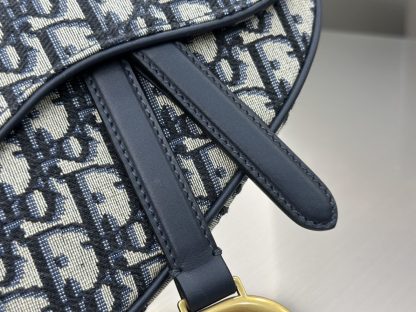  Mini Saddle Bag with Strap Blue Dior Oblique Jacquard #3256 - Image 13