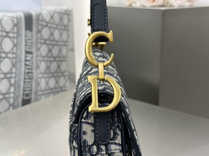  Mini Saddle Bag with Strap Blue Dior Oblique Jacquard #3256 - Image 11
