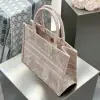  Medium Dior Book Tote Ecru and Pink Toile de Jouy Embroidery #3271 - Image 5