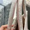  Medium Dior Book Tote Ecru and Pink Toile de Jouy Embroidery #3271 - Image 9