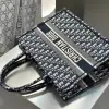  Dior Medium Dior Book Tote Ecru and Blue Dior Oblique Embroidery #3264 - Image 8