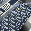  Dior Medium Dior Book Tote Ecru and Blue Dior Oblique Embroidery #3264 - Image 6