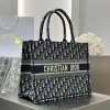Replica Dior Medium Dior Book Tote Ecru and Blue Dior Oblique Embroidery #3264