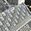  Dior Medium Dior Book Tote Ecru and Gray Dior Oblique Embroidery #3265 - Image 9