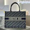 Replica Dior Medium Dior Book Tote Ecru and Blue Dior Oblique Embroidery #3264